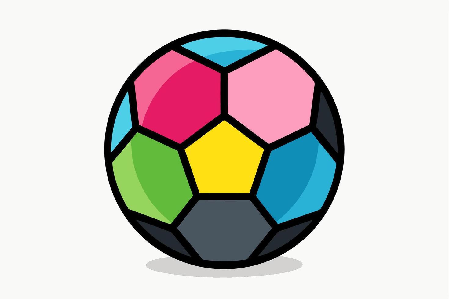A colorful soccer ball with a white background vector