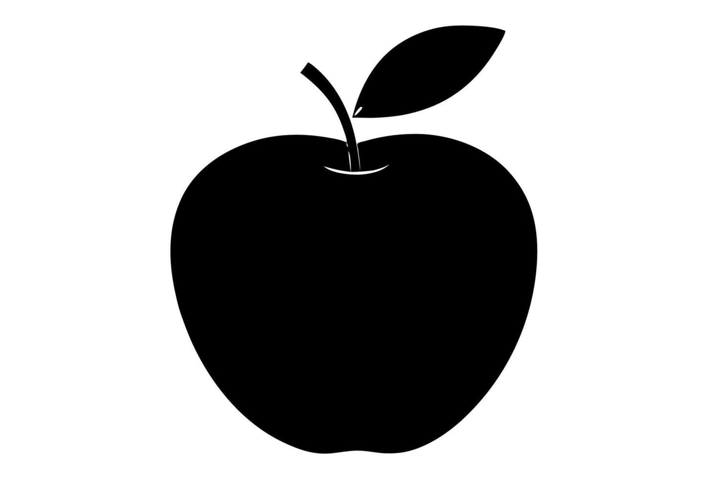 Black apple icon illustration vector