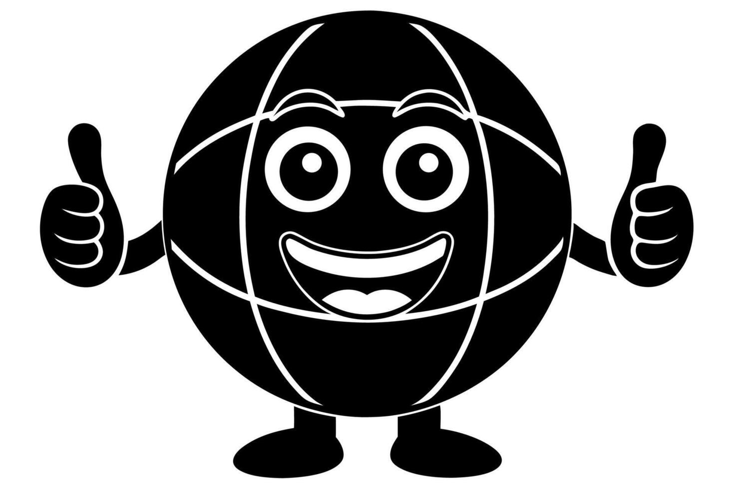 A cartoon globe character giving a thumbs up vector