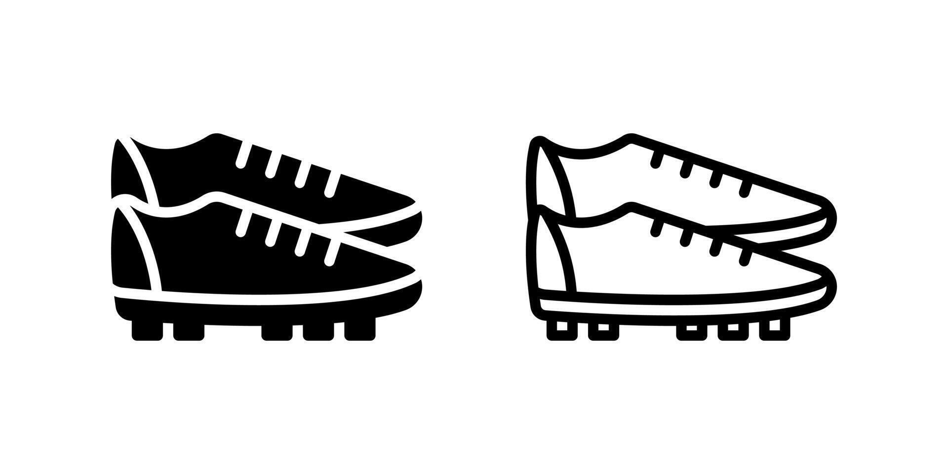 Football cleats icon set for player equipment vector