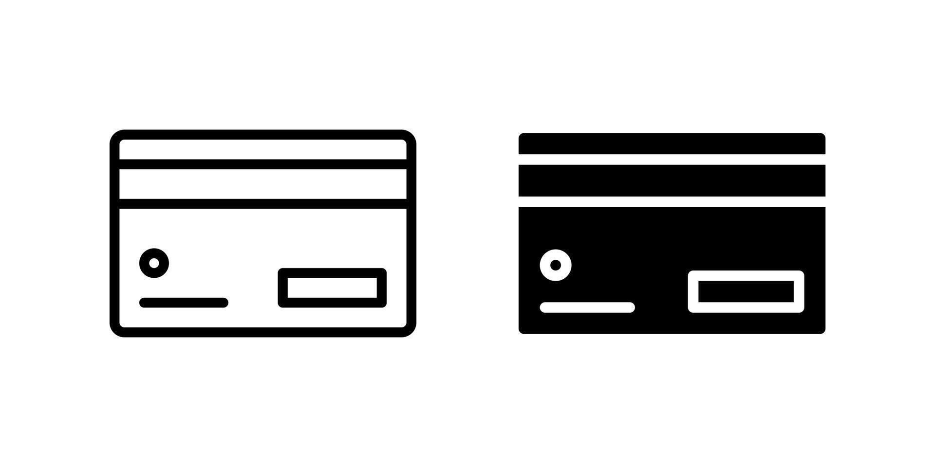 Credit card icon set for digital payments, checkout interface, and financial transactions vector