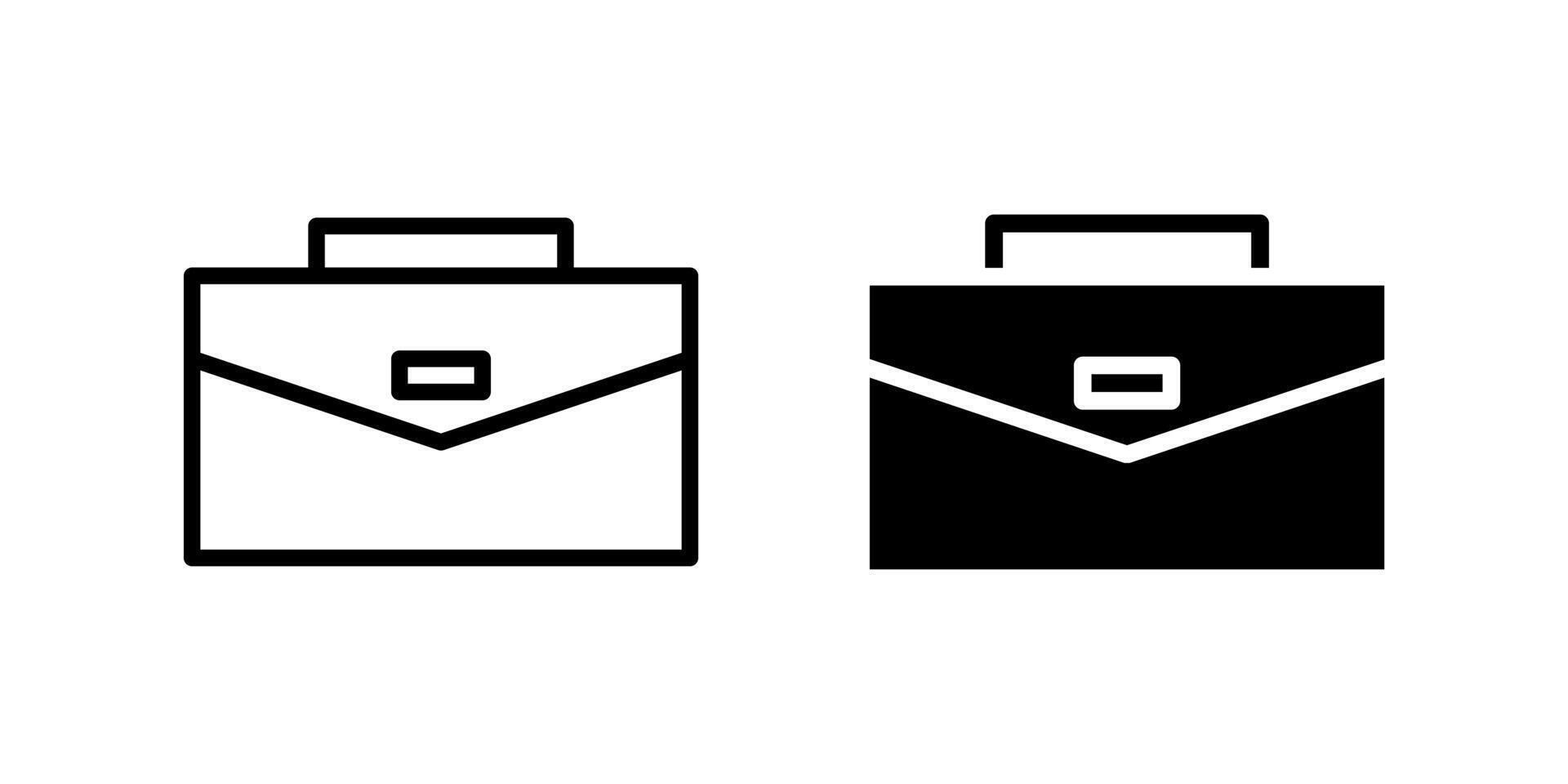 Career icon set depicting professional briefcases for business, jobs, and employment interface vector