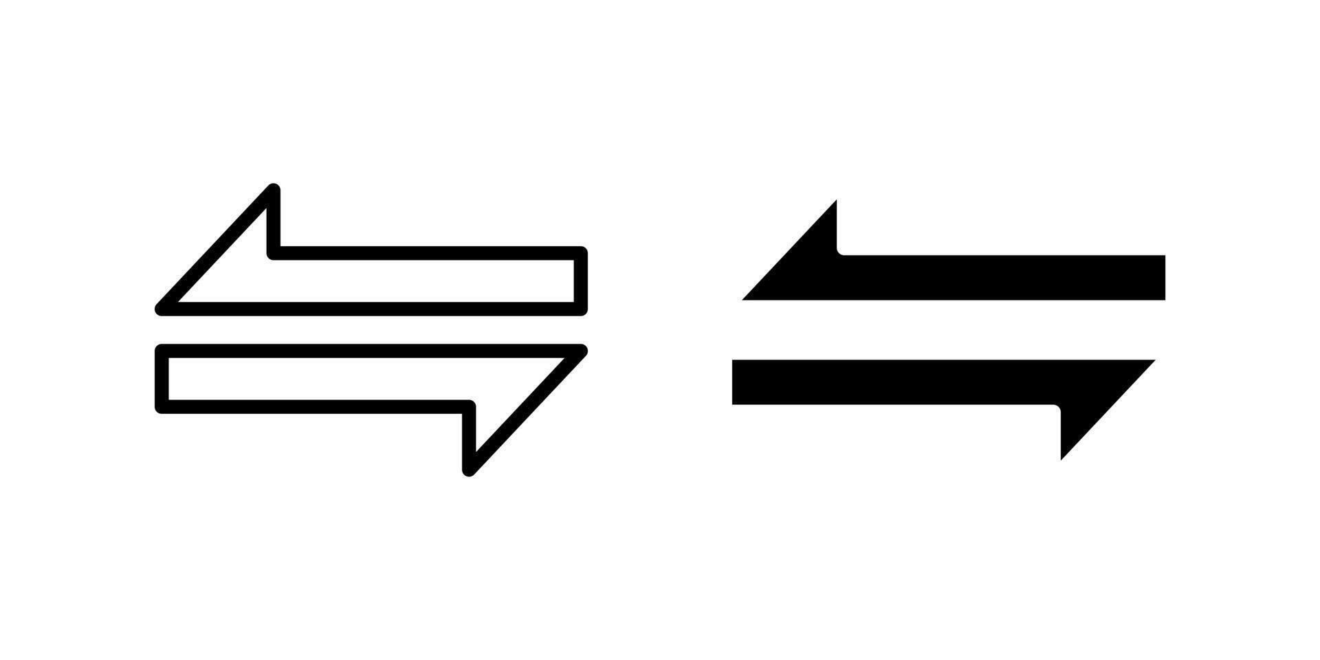 Exchange icon set representing currency conversion, financial trade, and money transfer vector