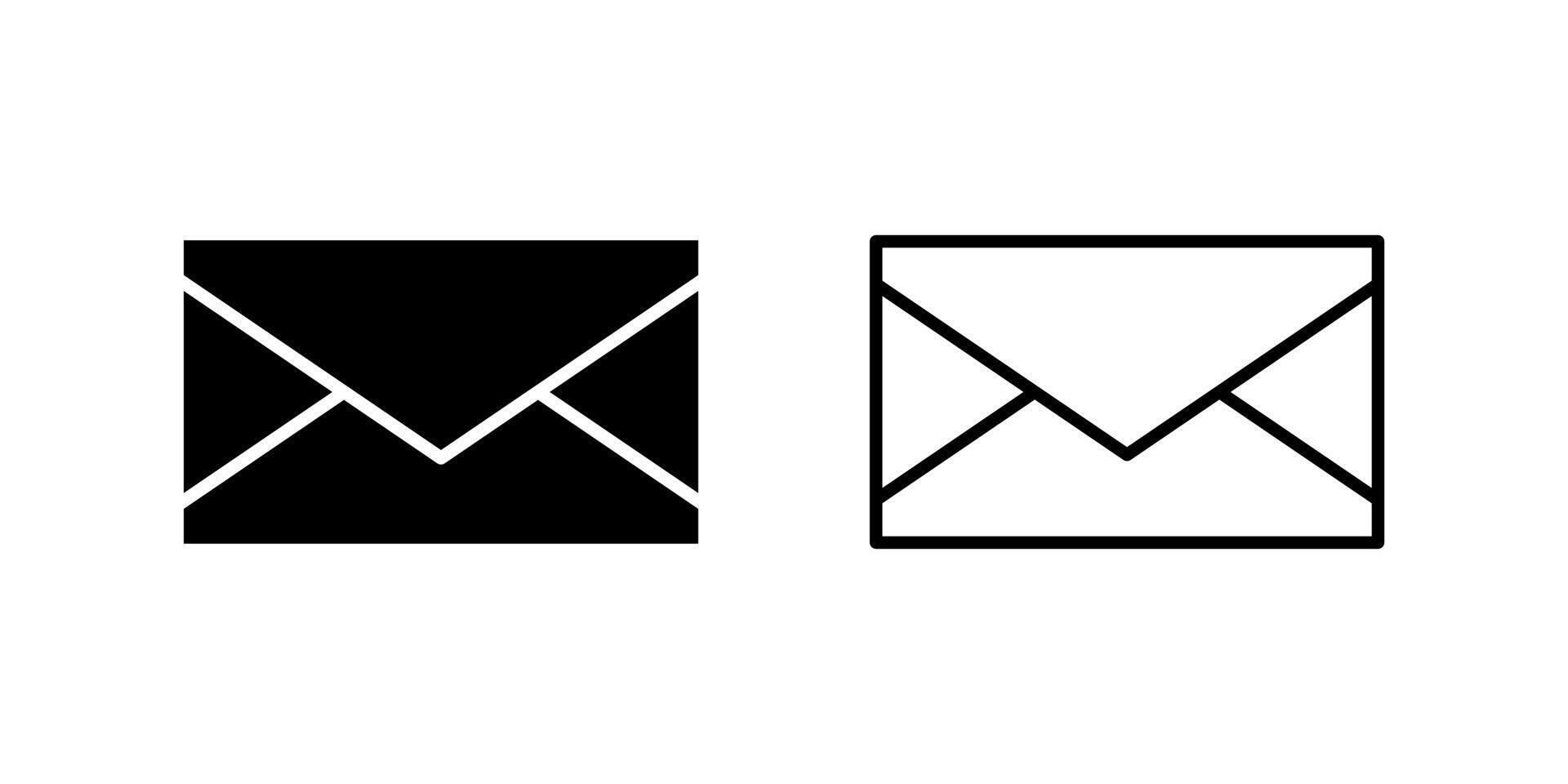 Message icon set visualizing email or text communication. vector