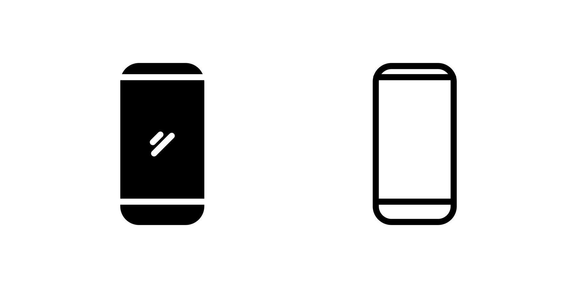 A set of cellphone or mobile device icons, representing communication and technology. vector