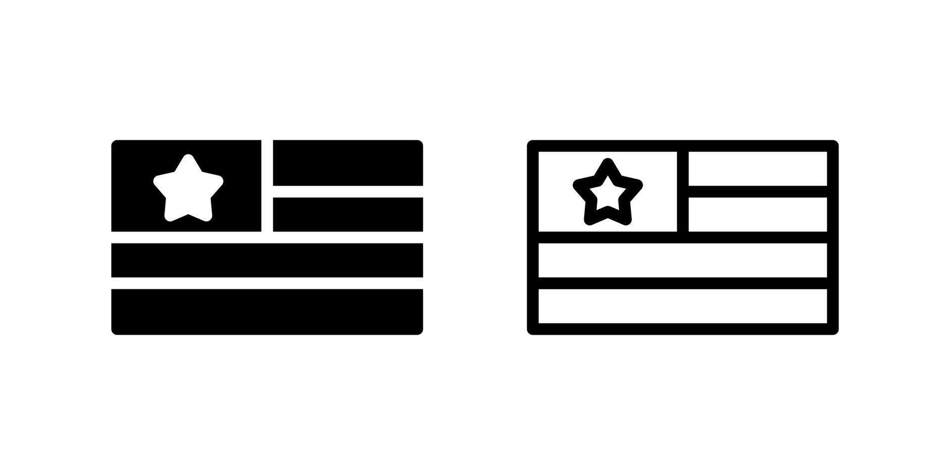 A collection of American flag icons, symbolizing patriotism and national identity. vector