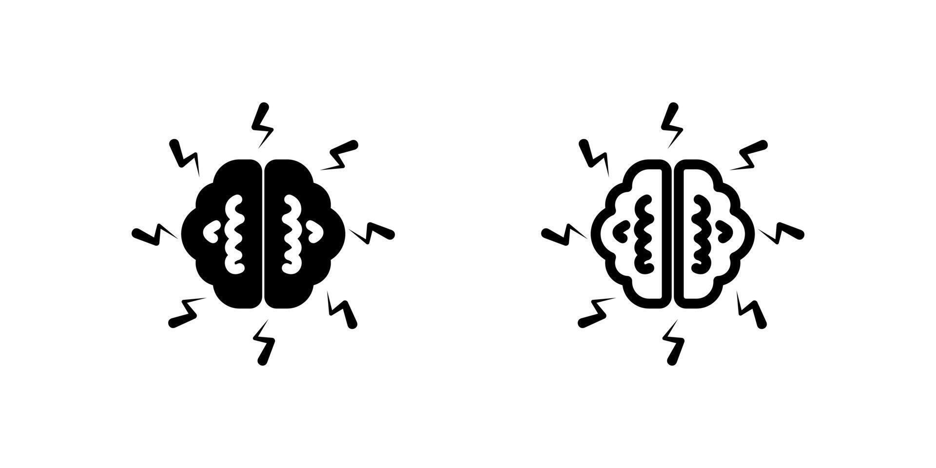 Icons symbolizing brainstorming, ideas, creative thinking, and innovation. vector