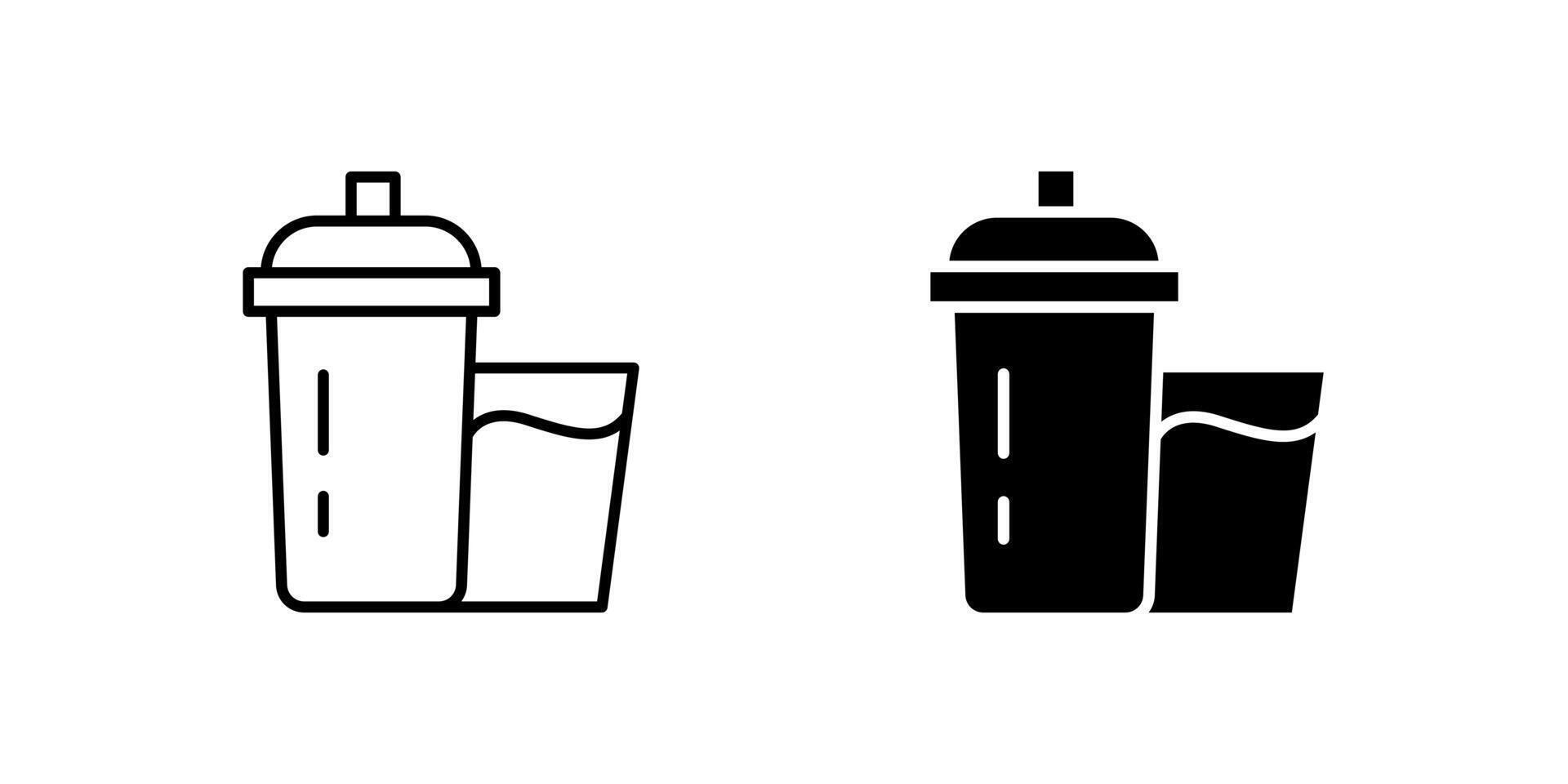 Energetic protein shake icon set for fitness, nutrition, and workout recovery. Perfect for sports, health, and dietary supplement brands. vector