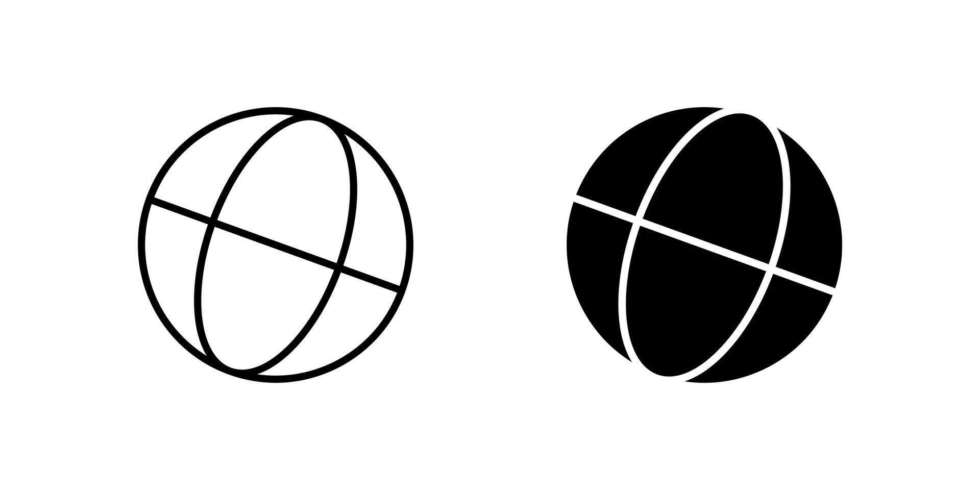 Clean globe icon set on a dialog window, representing websites, internet Browse, and online services. Useful for web development and digital interfaces. vector