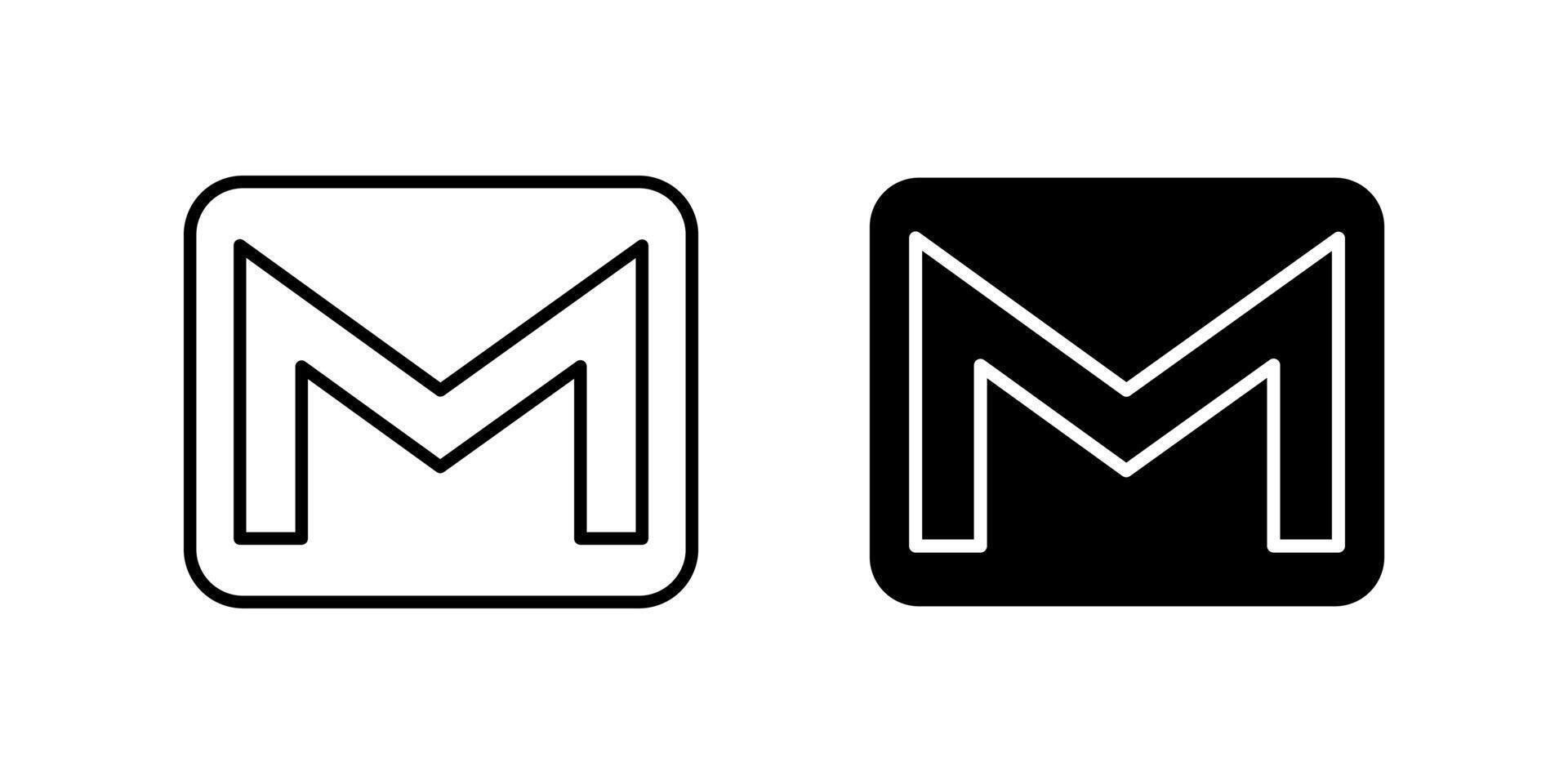 Distinctive email logo icon set ideal for communication platforms and branding. vector