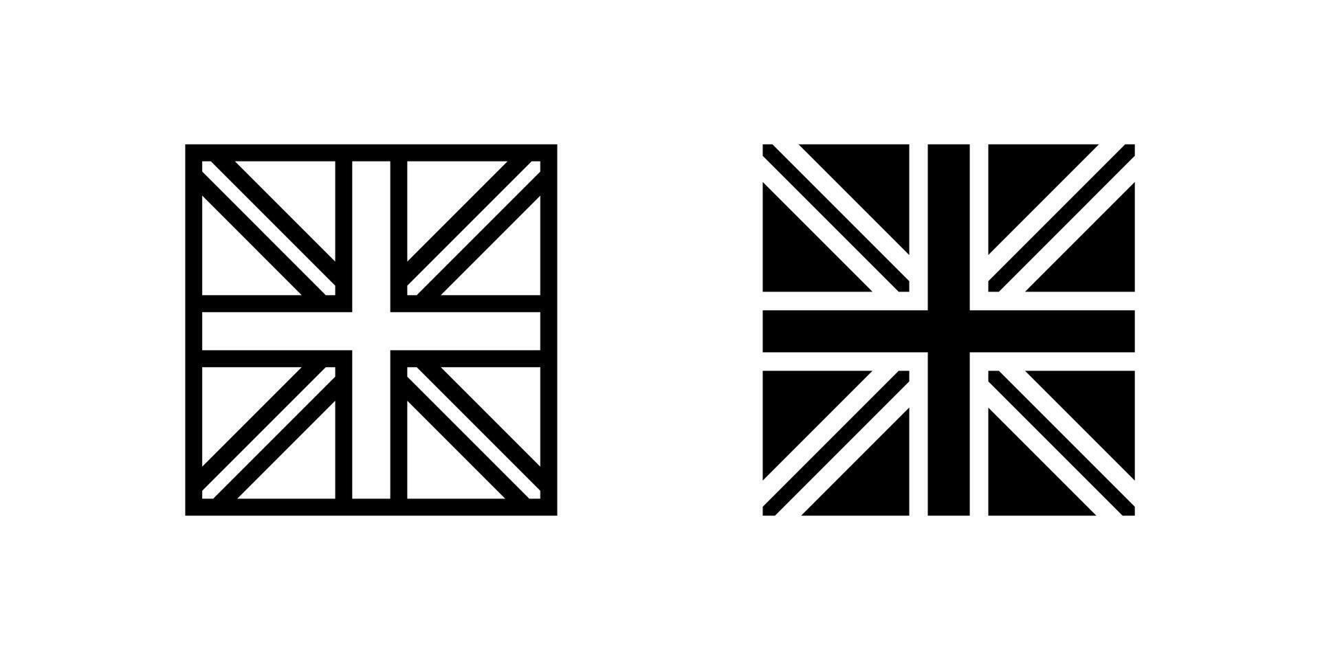 Iconic United Kingdom flag icon set representing British nationality and national pride. Perfect for patriotism, country, and international themes. vector