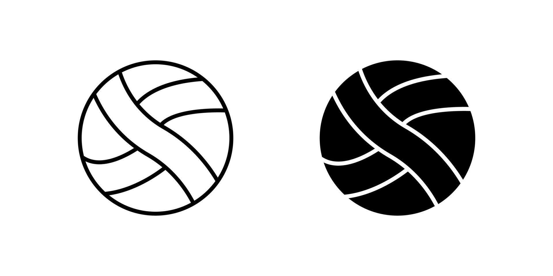 Classic volleyball sport game icon set for beach activities, team sports, and outdoor recreation. Ideal for summer, leisure, and fitness themes. vector