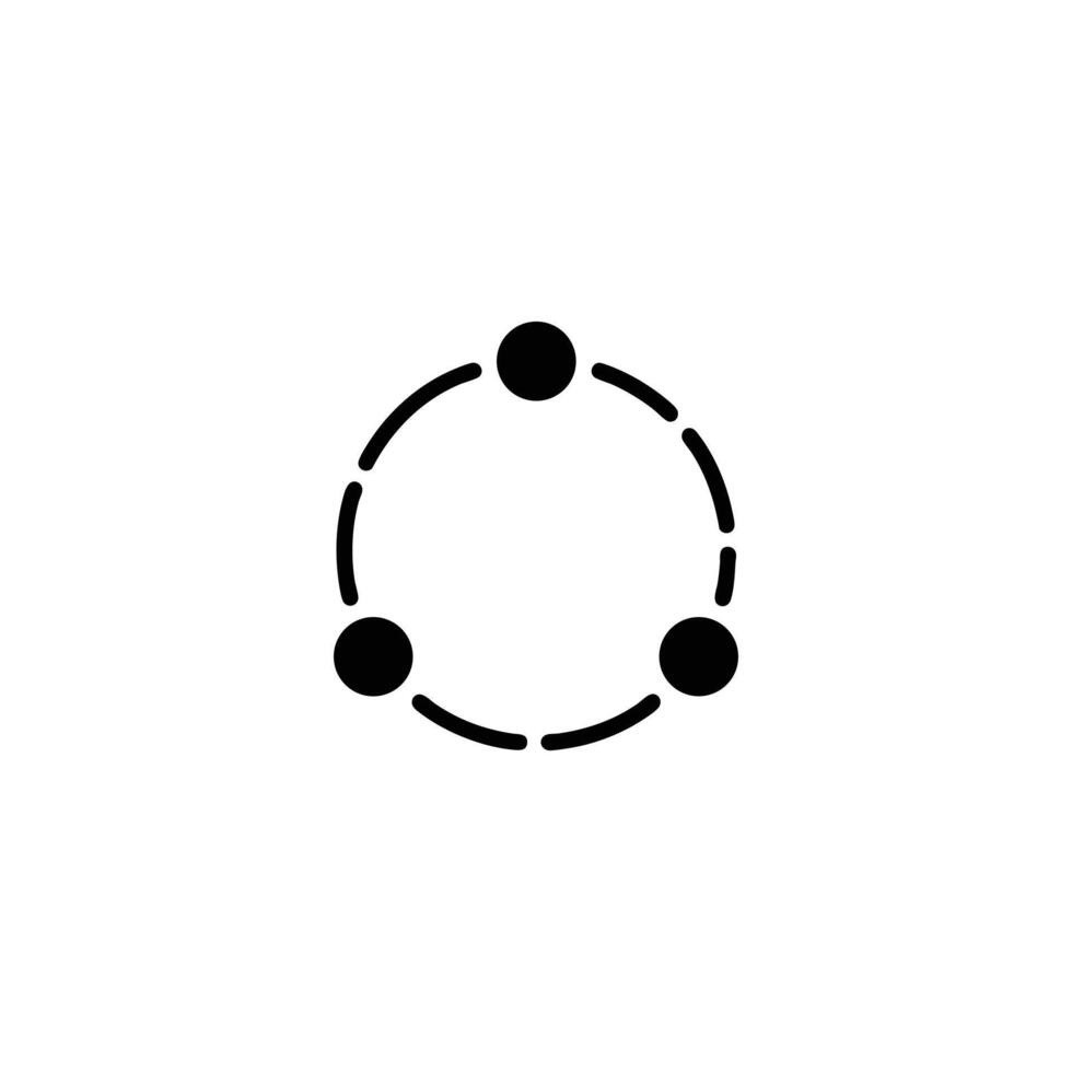 Dashed Arc Circle With Three Points vector