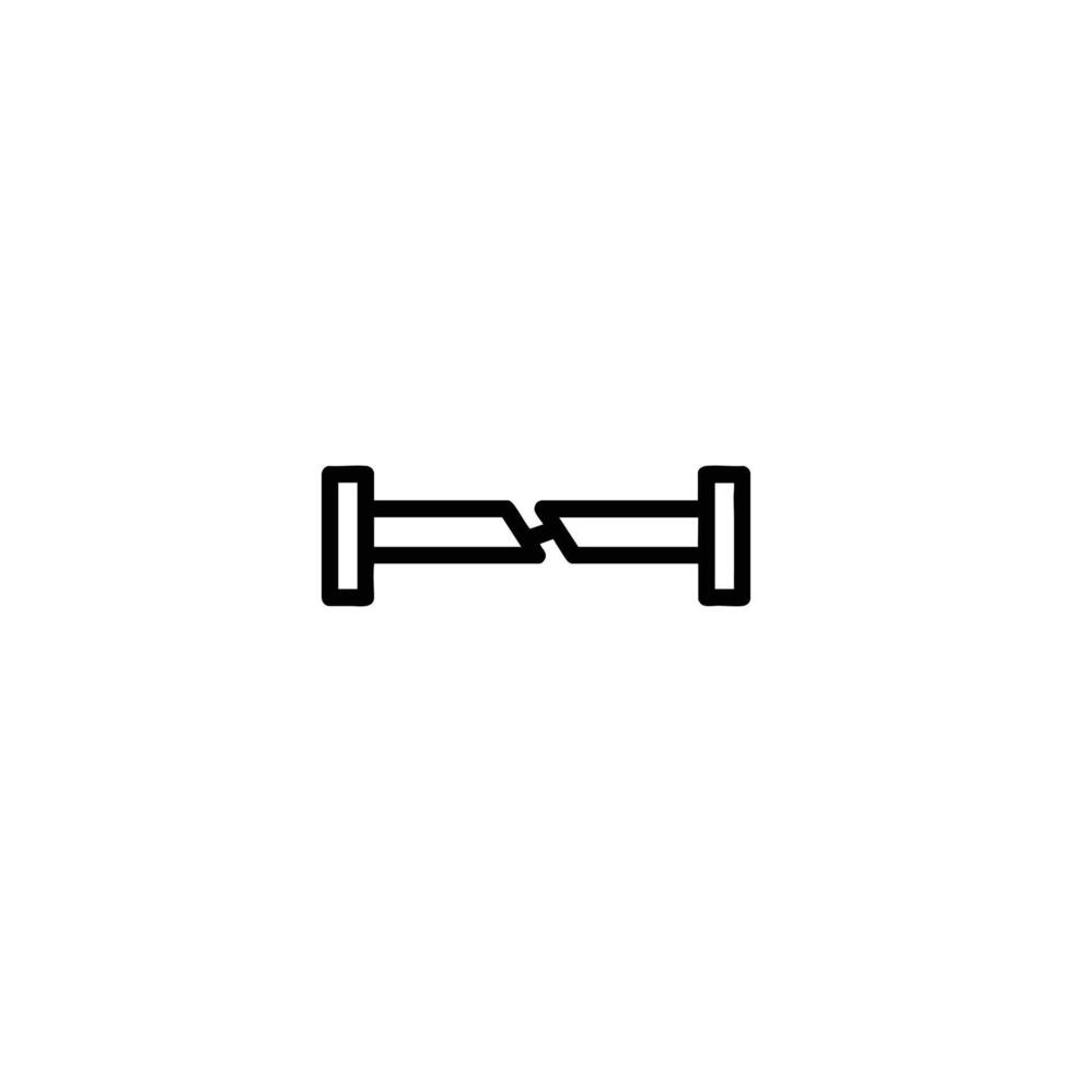 Barrier Line Obstacle Break Icon vector