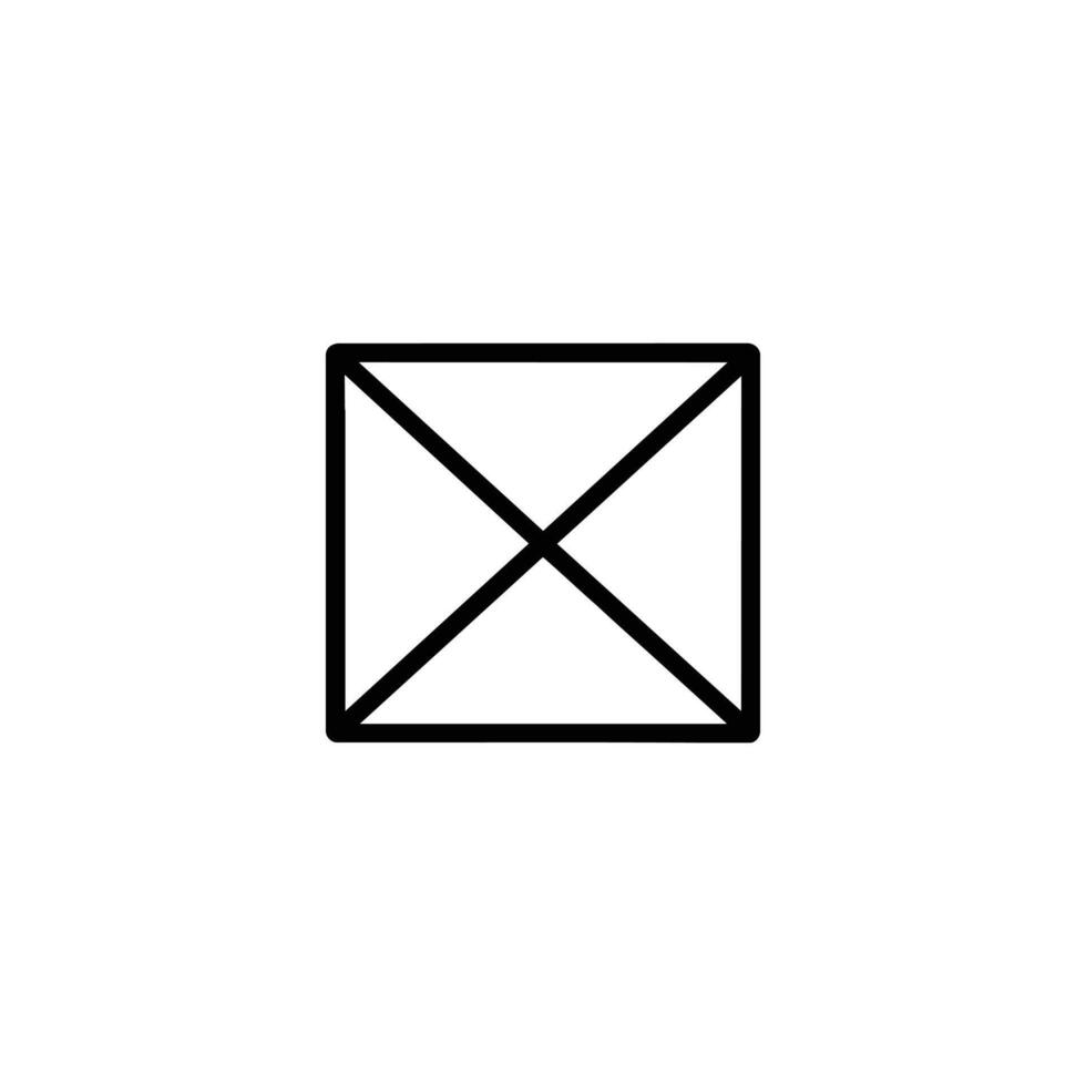 Wireframe Placeholder Box Simple Outline vector