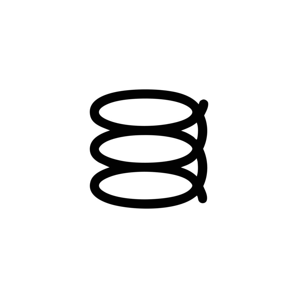 Stacked Ellipses Spiral Spring Shape vector