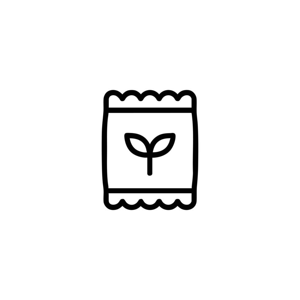 Seed Packet Outline Sprout Symbol vector
