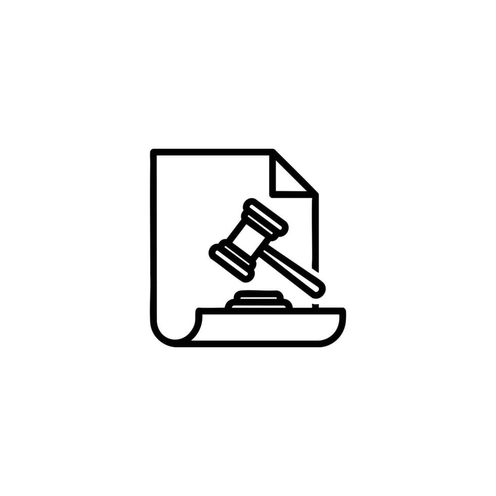 Monochrome Legislation Bill Document Symbol vector