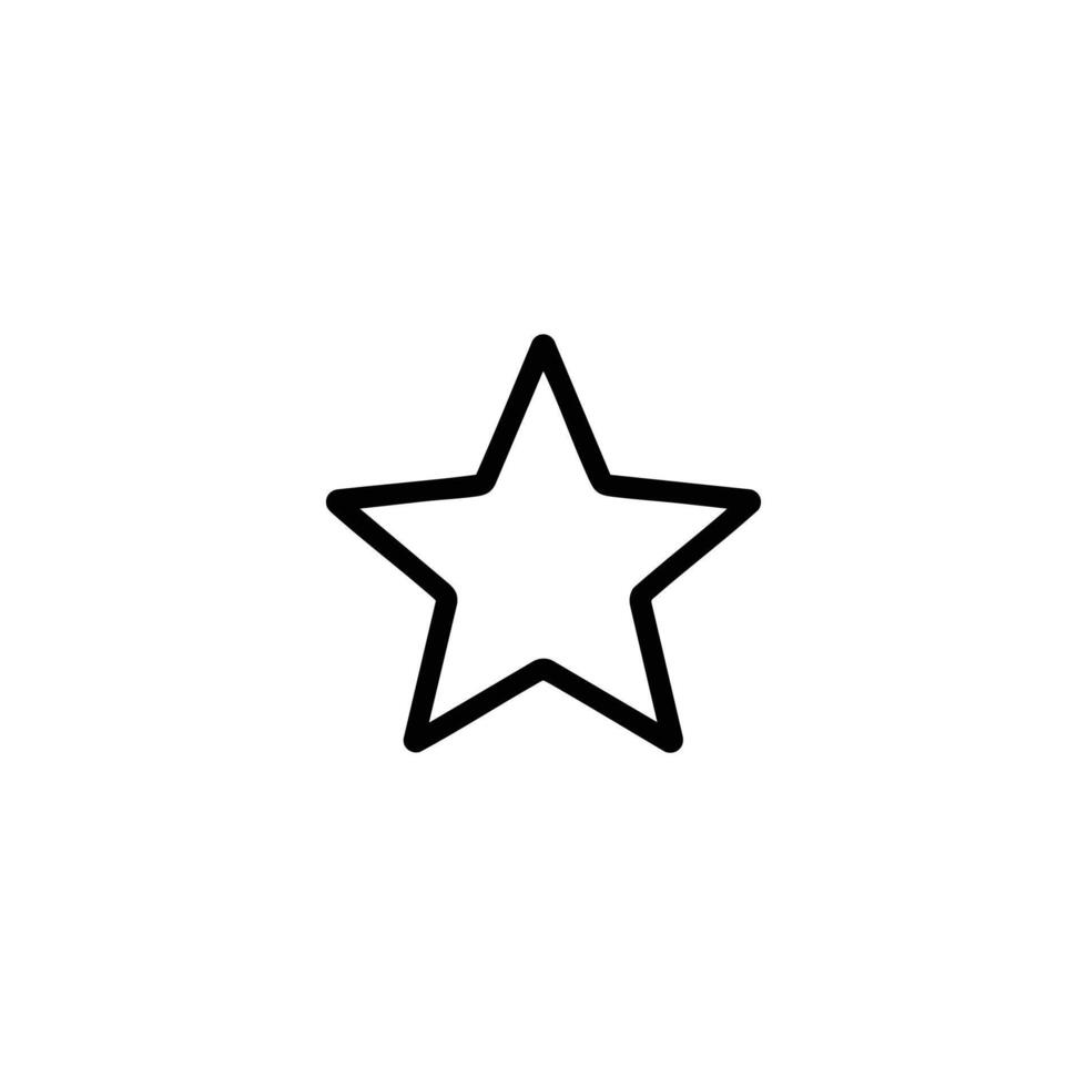 Monochrome Five Point Star Symbol vector