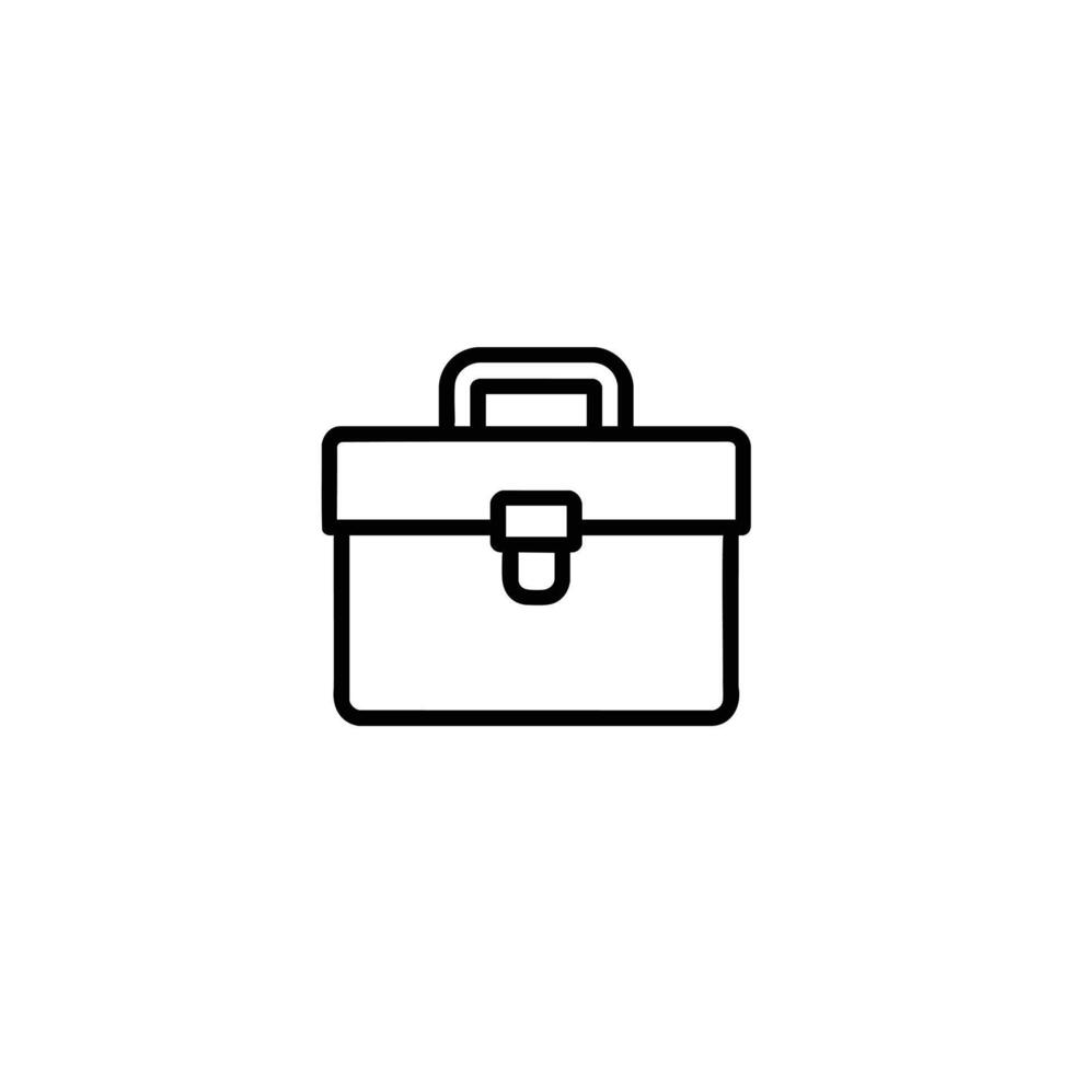 Closed Toolbox Handle Latch Outline vector