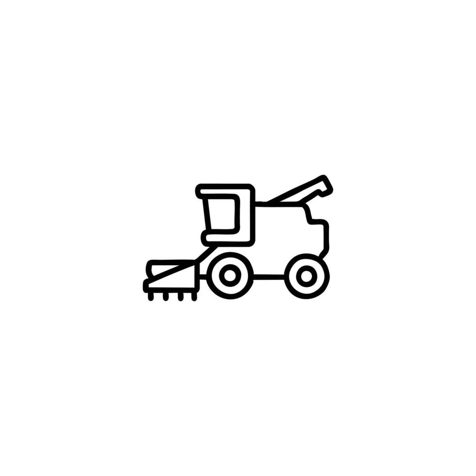 Combine Harvester Abstract Silhouette Cutter vector