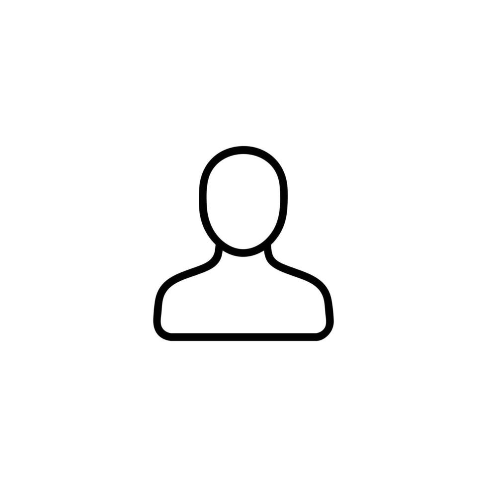 Abstract User Persona Silhouette Outline vector