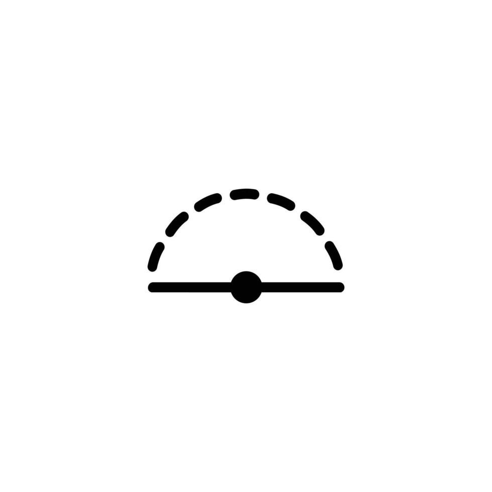 Dashed Arc With Center Point Line vector