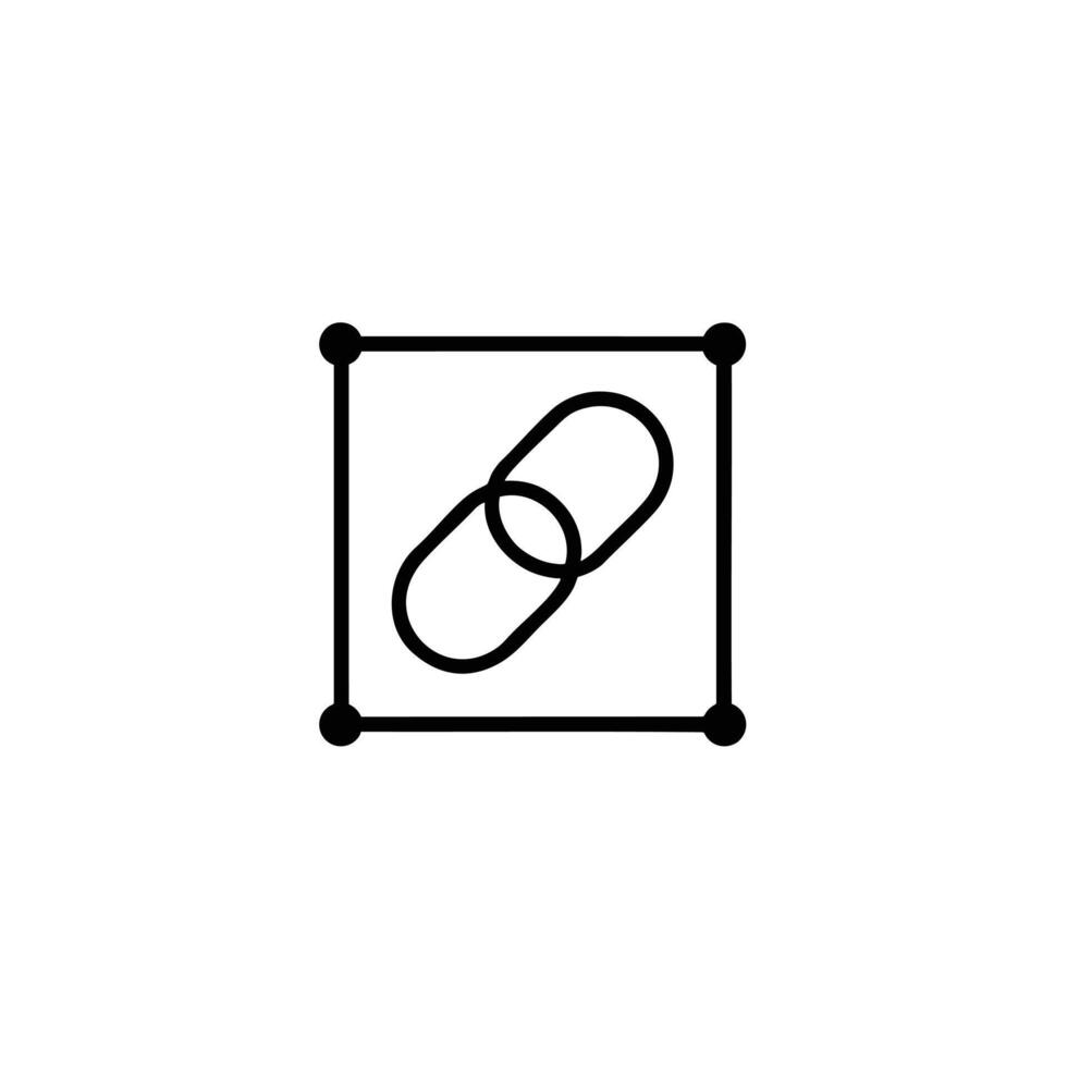 Square Frame Constrained Chain Link vector