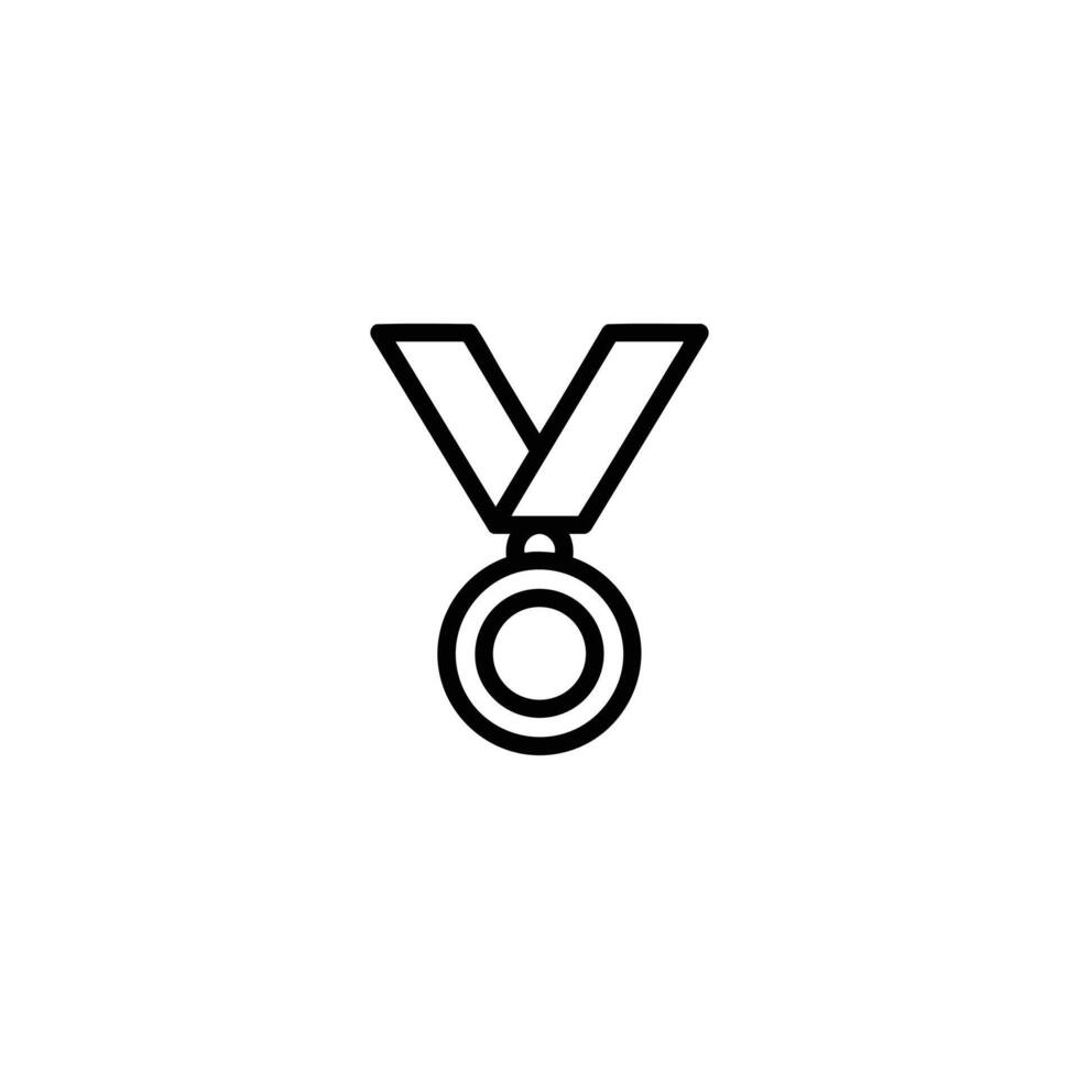 Monochrome Award Medal Ribbon Symbol vector