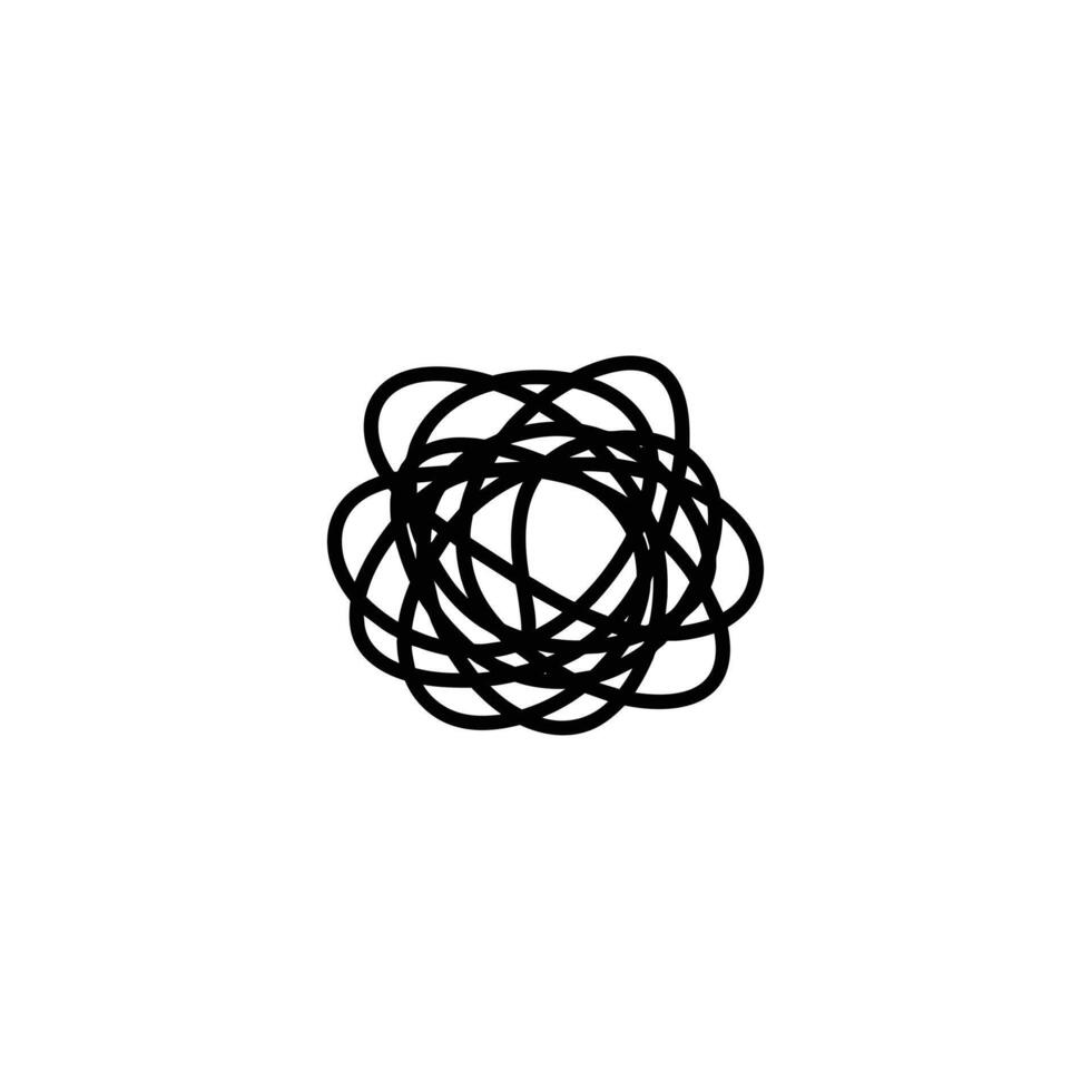Tangled Line Complexity Problem Icon vector