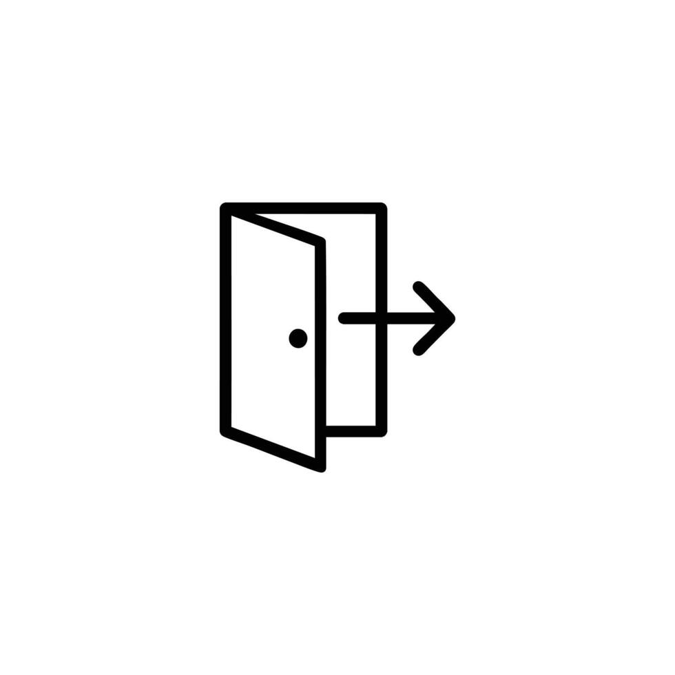 Open Doorway Opportunity Arrow Icon vector