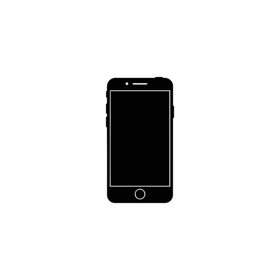 Monochrome Smartphone Silhouette vector