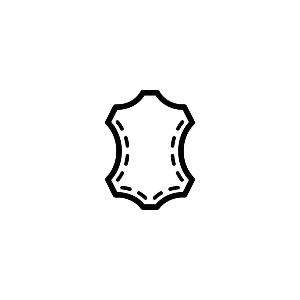 Leather Texture Stitching Detail Icon vector