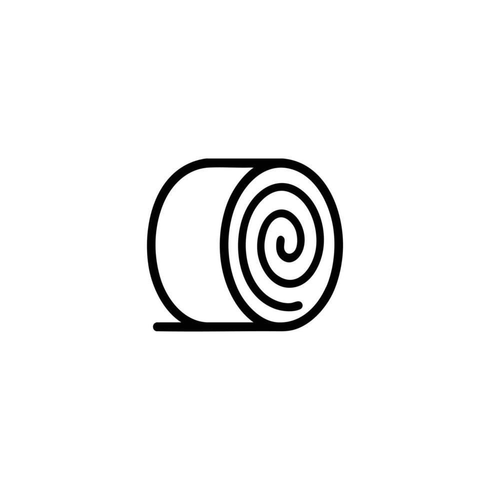 Round Hay Bale Spiral Lines vector