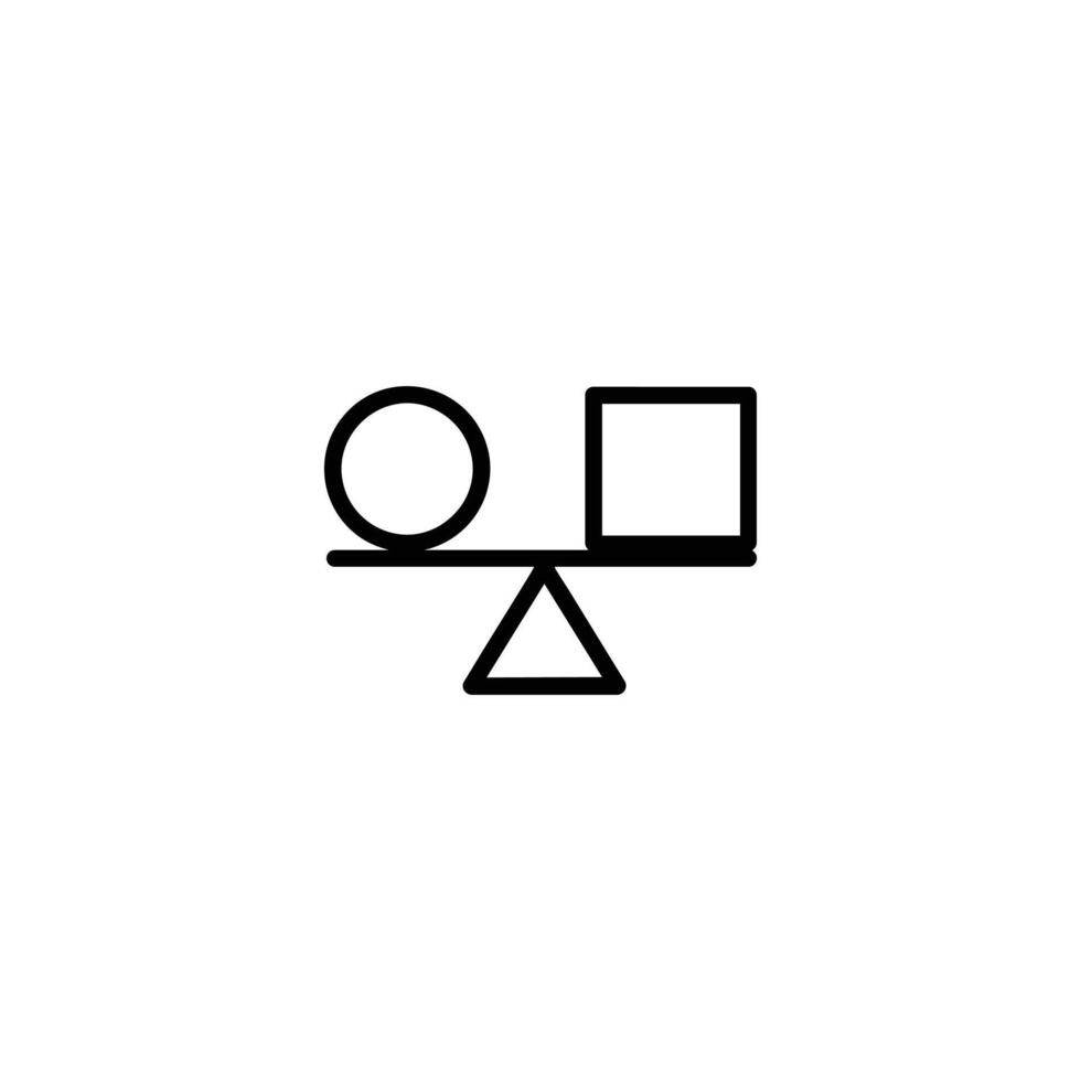 Balanced Shapes Fulcrum Harmony Icon vector