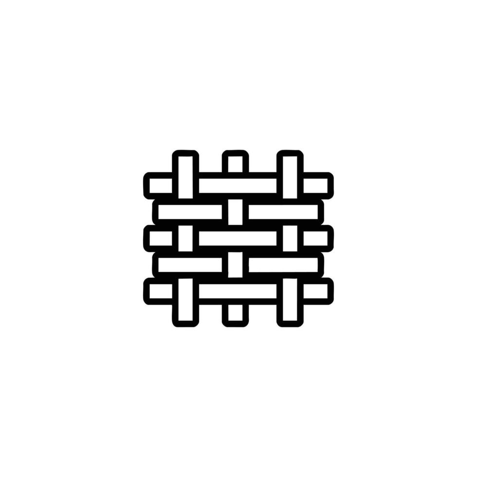Woven Fabric Grid View Icon vector