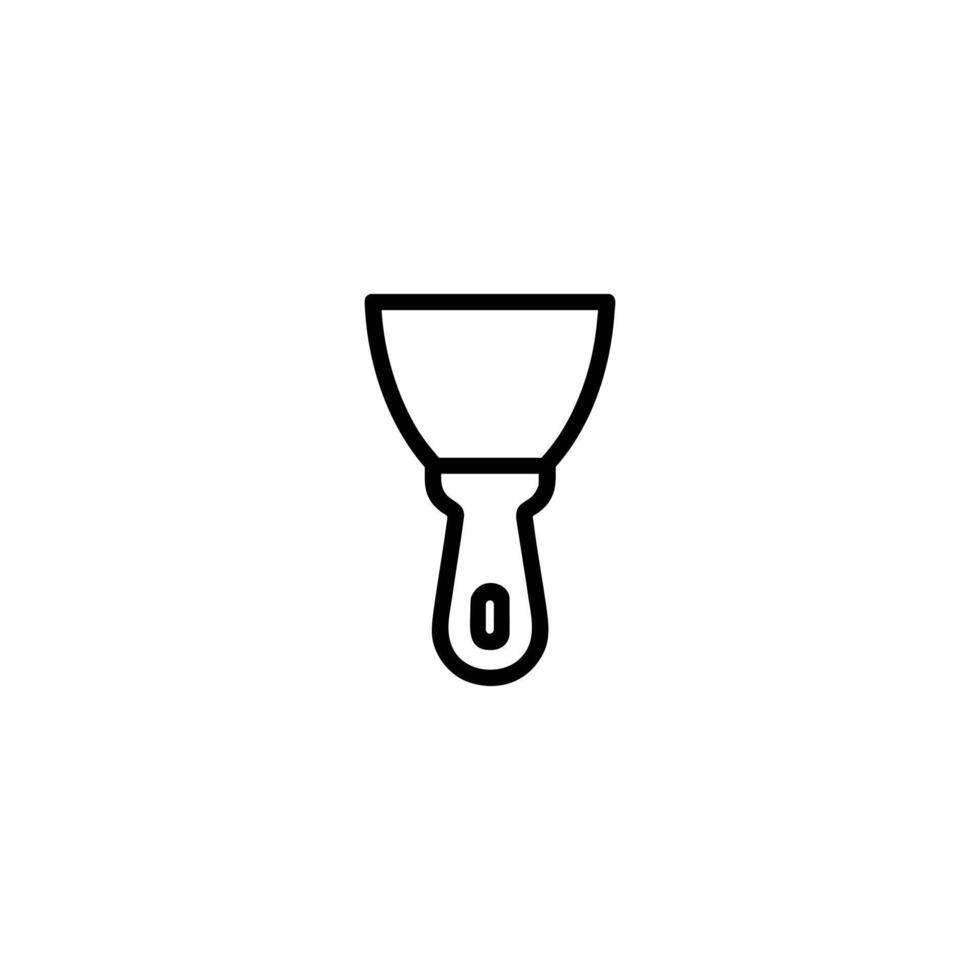 Spackle Putty Knife Outline Symbol vector