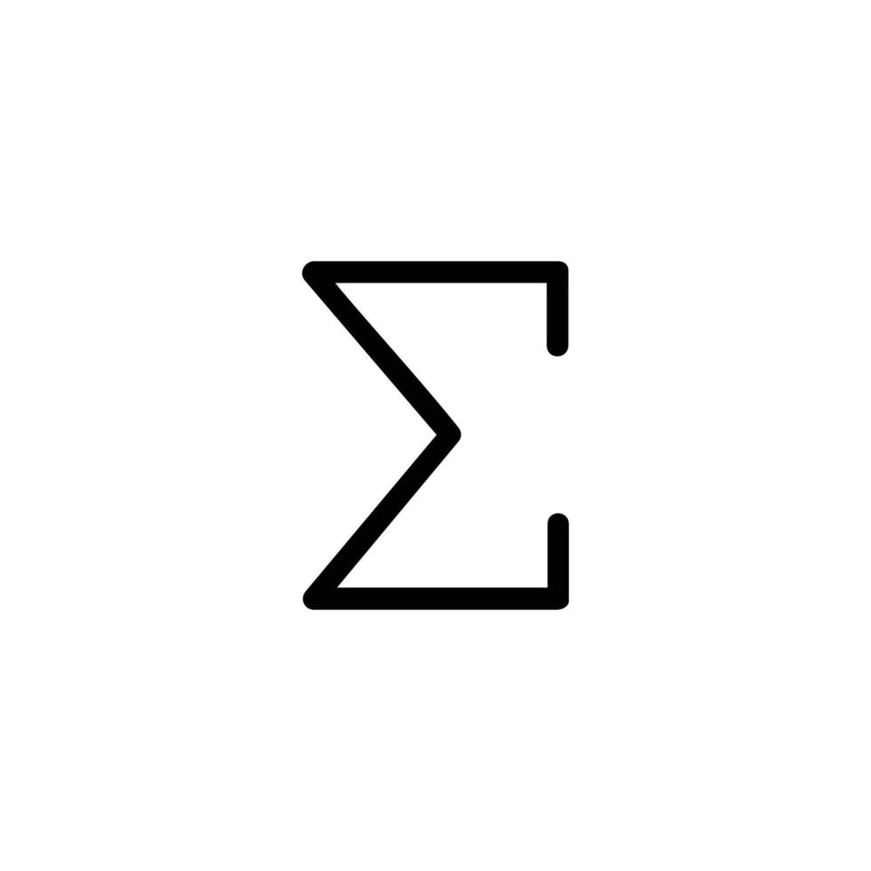 Sigma Greek Letter Mathematical Symbol vector