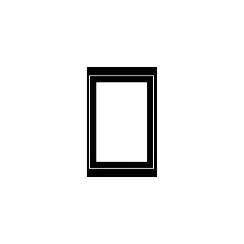 Rectangular Picture Frame Black Silhouette vector