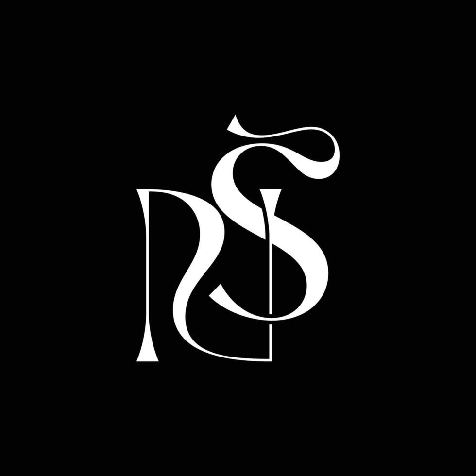 NS logo design vector