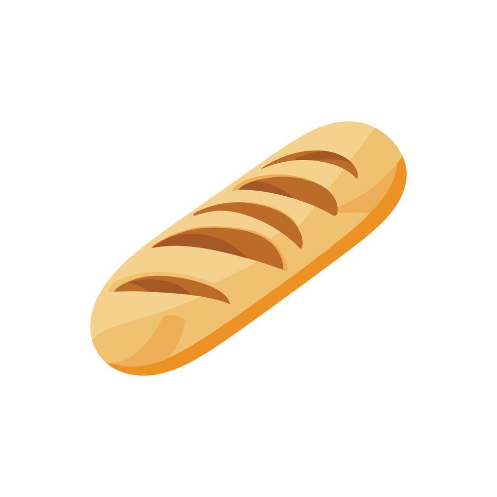 Illustration of a loaf of bread on a white background vector