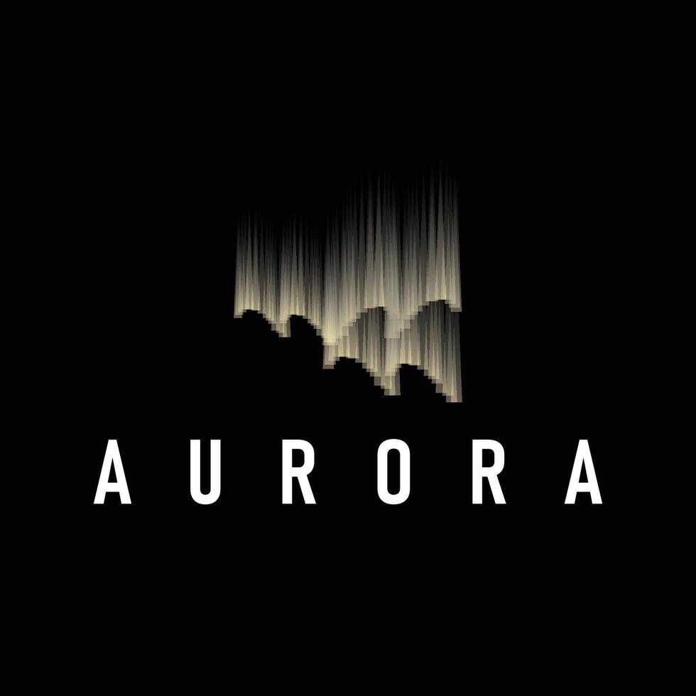 aurora logo concept sky design and cool aurora natural scenery illustration of natural scenery symbol vector
