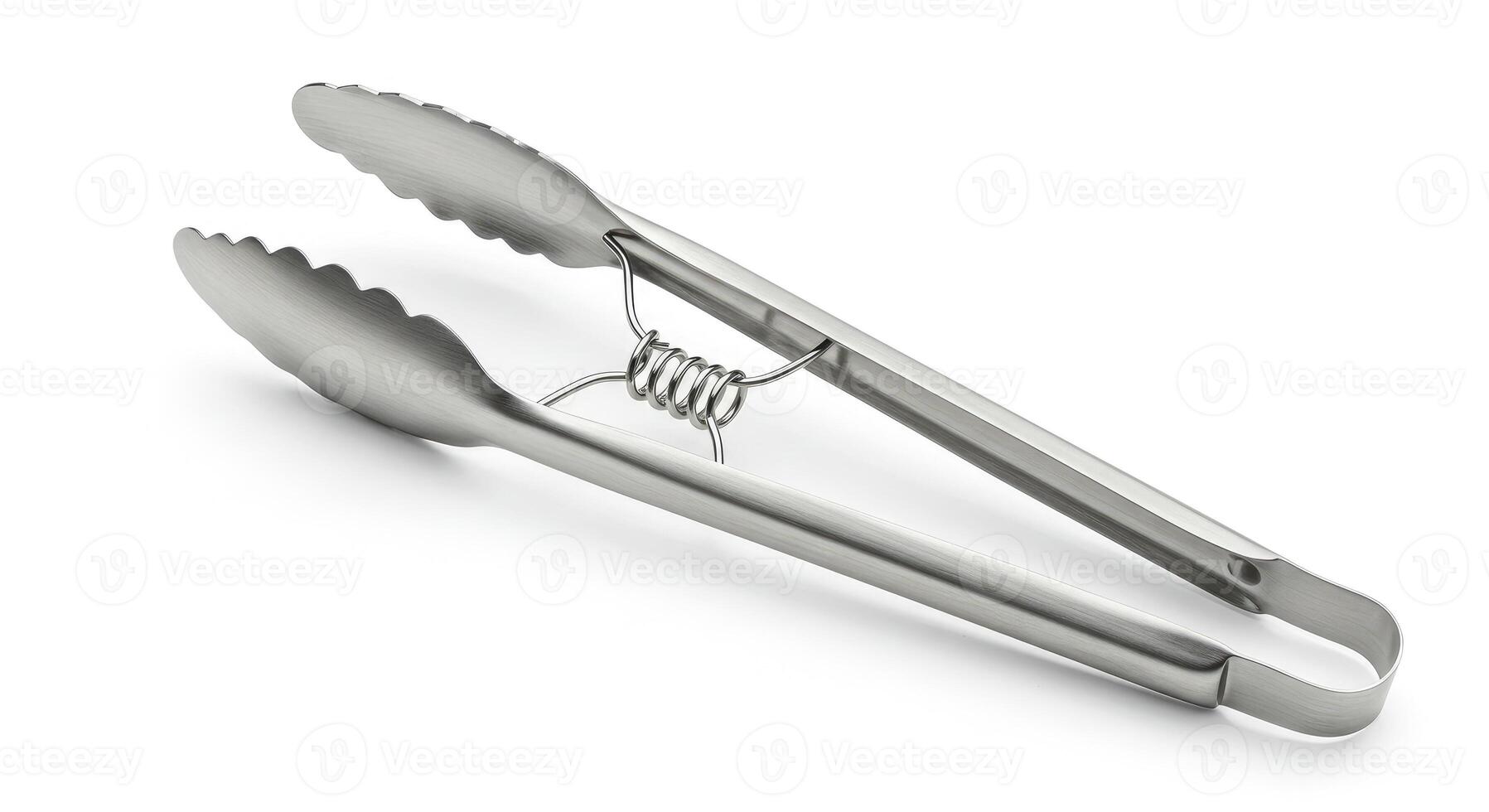 A pair of tongs with a handle and a fork photo
