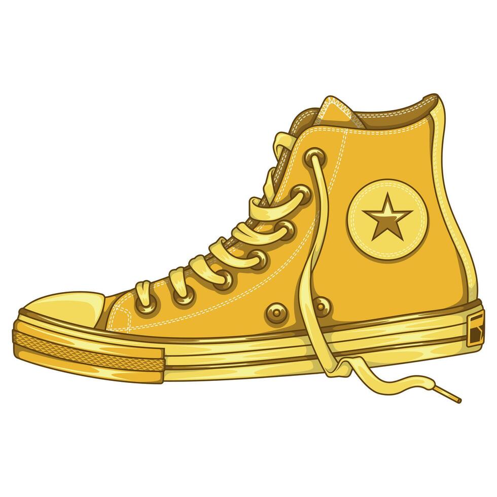 Youth shoes for skaters, Sports shoes for young skaters vector