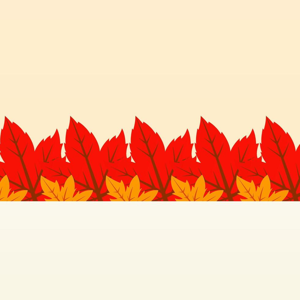 Autumn Leaves Border Background Illustration vector