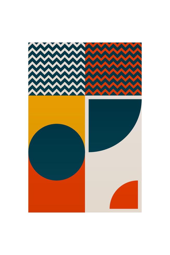 Bohemian Wall Art with Geometric Forms vector