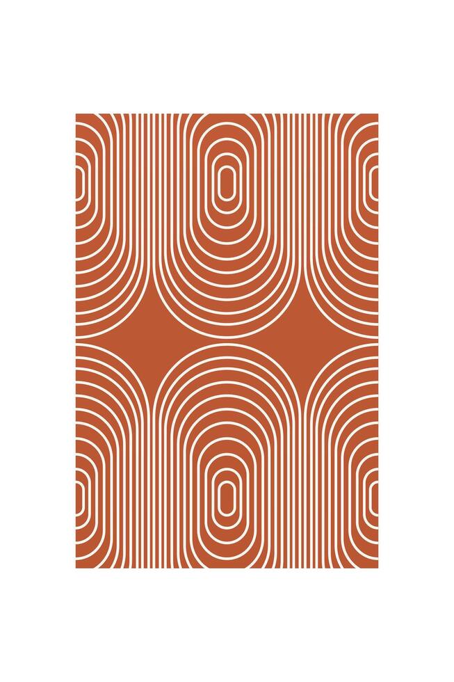Abstract Boho Digital Art with Natural Forms vector