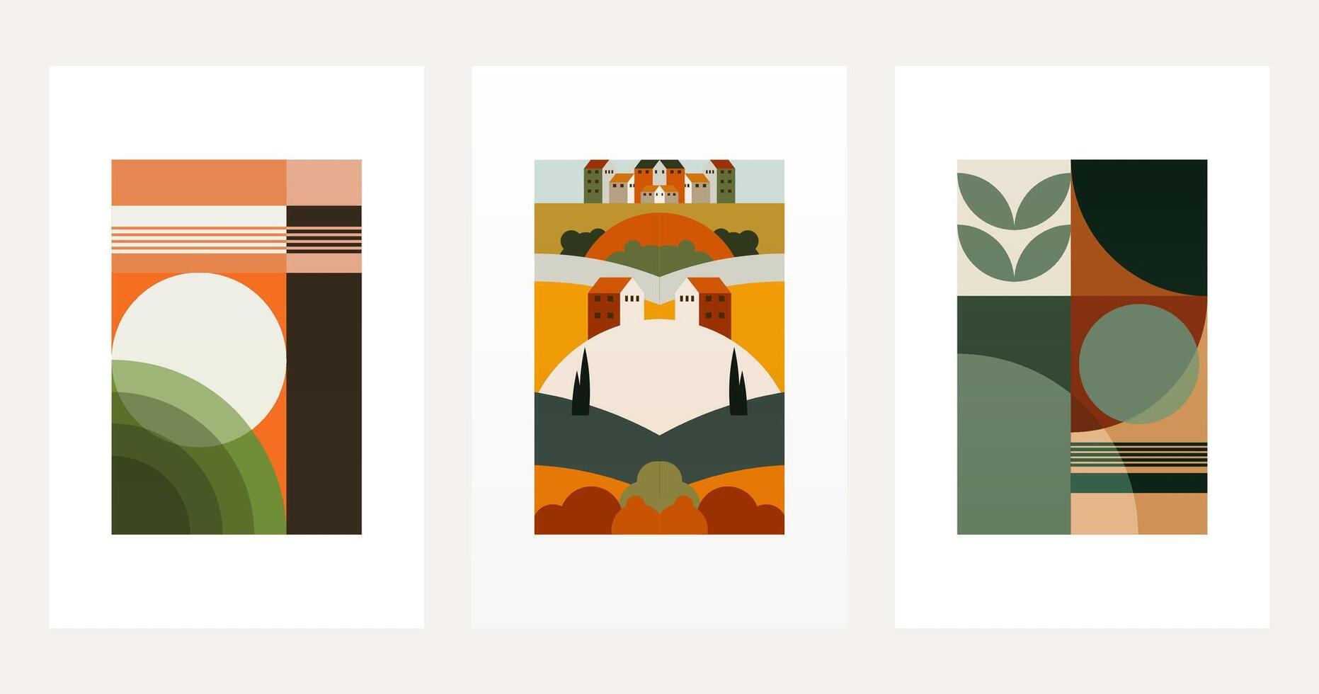 Nature Boho Digital Download with Cactus Landscape vector