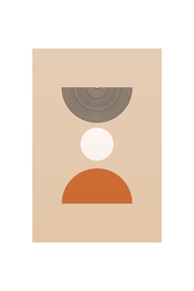 Bohemian Printable Art with Moon Phases vector