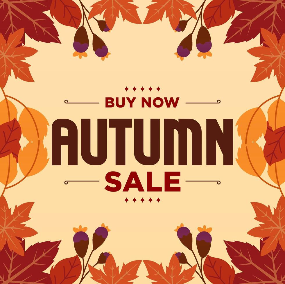 Thanksgiving Autumn Sale Banner with Rustic Orange Background vector